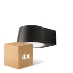 Lot 4x D'Lite Applique Murale Lira Noir 7W 600lm 830 Blanc Chaud | IP54