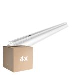 Lot 4x Réglette Réflecteur V2 LED T8 | Convient pour 1x 120cm Tube LED