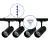 Bright Choice Ensemble complet Rail Monophasé Rail 2 Mètre Noir | incl. 4x Spot + GU10 2700K 3W Dimmable + Embout, Connecteur d’Alimentation et I-Connecteur