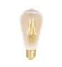 WiZ Smart LED E27 Edison Filament Ambre 6.5W 720lm - 820-845 Accordable Blanc | Dimmable - Remplacement 50W